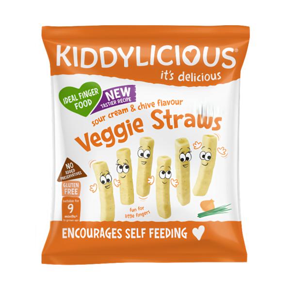 Kiddylicious Tyčinky zeleninové s příchutí zakysané smetany a pažitky