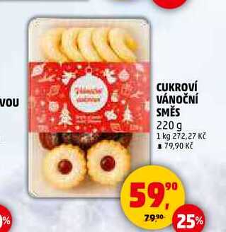 CUKROVÍ VÁNOČNÍ SMĚS, 220 g