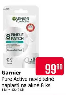 Garnier Pure Active neviditelné náplasti na akné 8 ks 