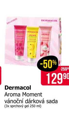 Dermacol Aroma Moment 259 129 90 vánoční dárková sada (3x sprchový gel 250 ml)