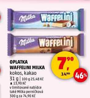 OPLATKA WAFFELINI MILKA, 31 g