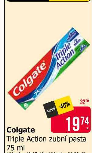 Colgate Triple Action zubní pasta 75 ml 