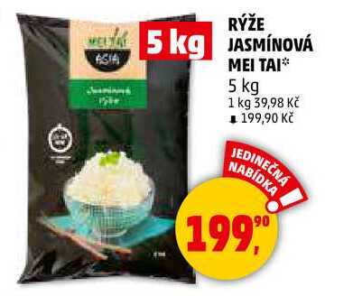 RÝŽE JASMÍNOVÁ MEI TAI, 5 kg 