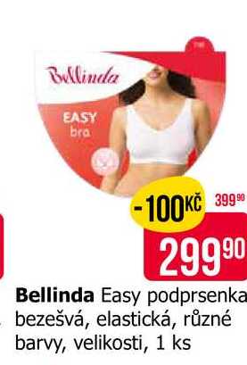 Bellinda Easy podprsenka bezešvá, elastická, různé barvy, velikosti, 1 ks