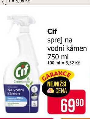 Cif sprej na vodní kámen 750 ml