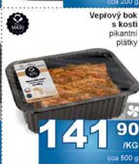 Vepřový bok s kosti pikantni plátky 1kg