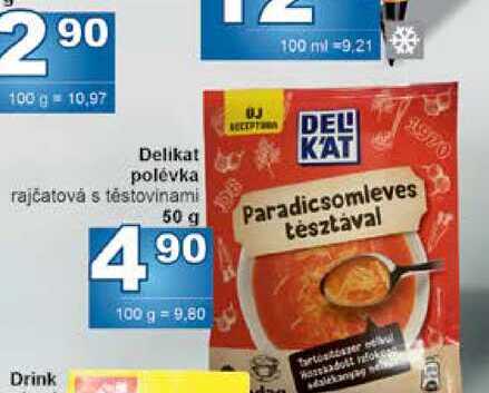 Delikat polévka rajčatová s těstovinami 50 g 