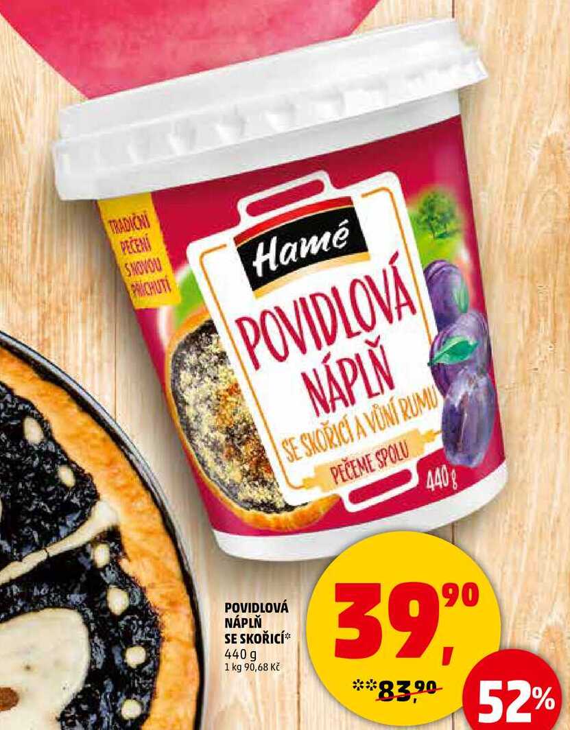 POVIDLOVÁ NÁPLŇ SE SKOŘICÍ, 440 g 