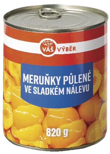 VÁŠ VÝBĚR Meruňky půlené, 480 g
