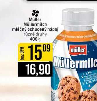 Müller Müllermilch mléčný ochucený nápoj různé druhy 400 g 