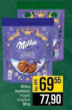 Milka bonbony nugát original 90 g
