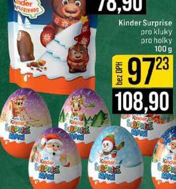 Kinder Surprise pro kluky pro holky 100 g 