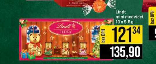 Lindt mini medvídci 10 x 9,6 g 