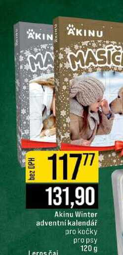 Akinu Winter adventní kalendář pro kočky pro psy 120 g