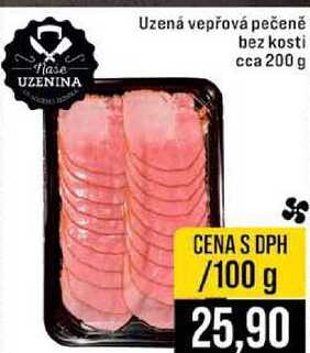 Uzená vepřová pečeně bez kosti cca 200 g 