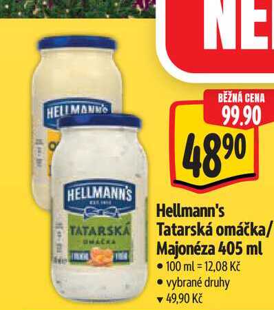  Hellmann's Tatarská omáčka/ Majonéza 405 ml 
