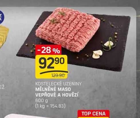 MĚLNĚNÉ MASO VEPŘOVÉ A HOVĚZÍ 600 g