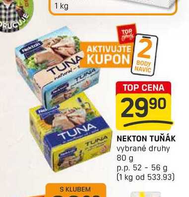 NEKTON TUŇÁK vybrané druhy 80 g p.p. 52-56 g 