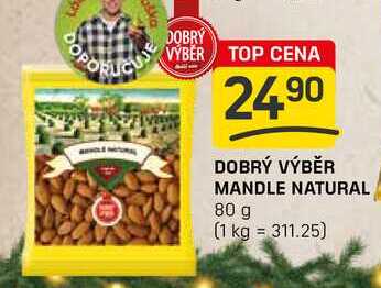 DOBRÝ VÝBĚR MANDLE NATURAL 80 g 