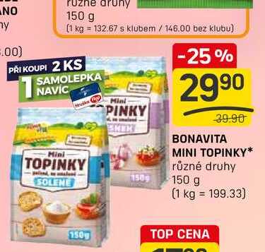 BONAVITA MINI TOPINKY různé druhy 150 g
