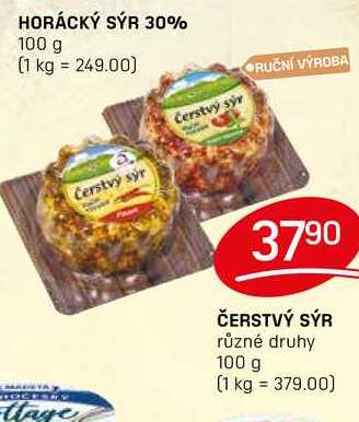 ČERSTVÝ SÝR různé druhy 100 g