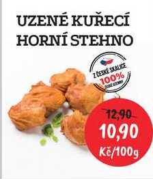 UZENÉ KUŘECÍ HORNÍ STEHNO Z ČESKÉ SKALICE 100% 100g