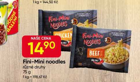 Fini-Mini noodles různé druhy 75 g