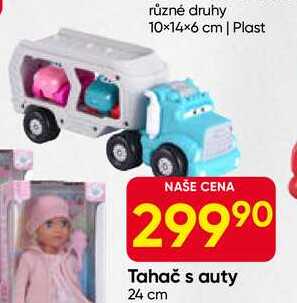 Tahač s auty 24 cm 