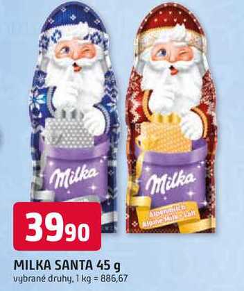 MILKA SANTA 45 g vybrané druhy