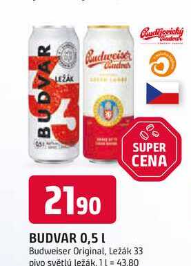 BUDVAR 0,5 L 