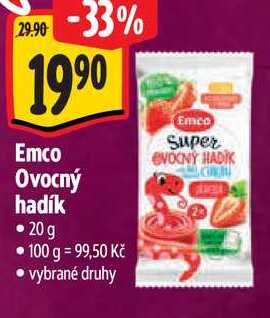 Emco Ovocný hadík, 20 g 