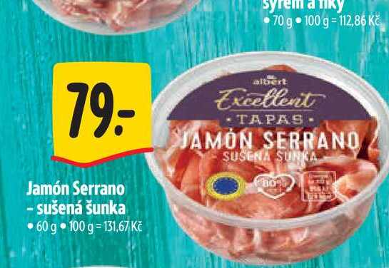   Jamón Serrano - sušená šunka 60 g 