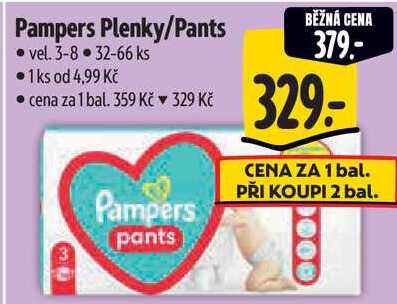 Pampers Plenky/Pants, 32-66 ks 