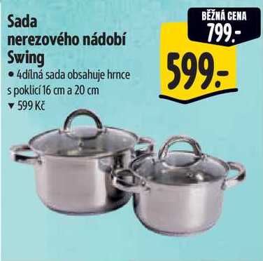 Sada nerezového nádobí Swing