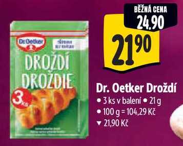 Dr. Oetker Droždí 3 ks, 21 g
