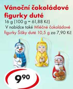 Vánoční čokoládové figurky duté, 16 g