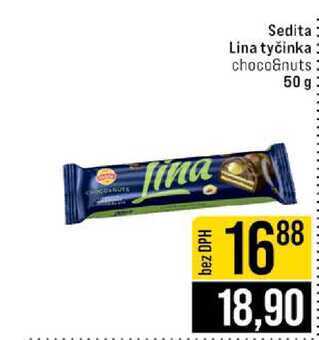 Sedita Lina tyčinka choco&nuts 50 g 
