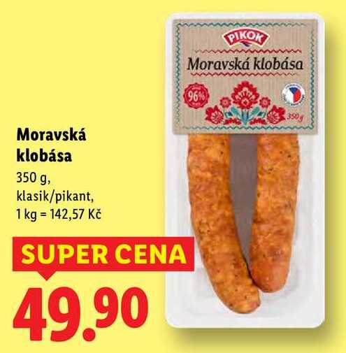 Moravská klobása, 350 g