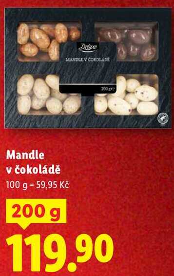Mandle v čokoládě, 200 g