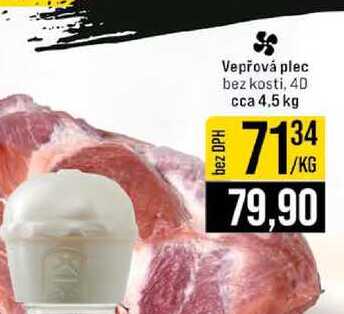 Vepřová plec bez kosti, 40 cca 4,5 kg