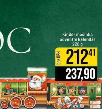 Kinder mašinka adventní kalendář 226 g 