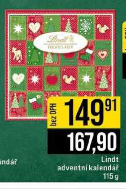 Lindt adventní kalendář 115 g 