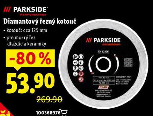 PARKSIDE Diamantový řezný kotouč