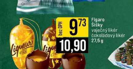Figaro Sišky vaječný likér čokoládový likér 27,5 g 