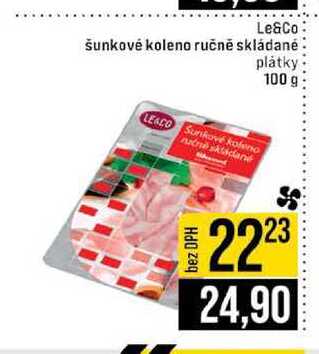 Le&Co šunkové koleno ručně skládané plátky 100 g