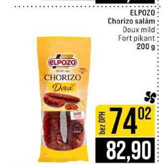 ELPOZO Chorizo salám Doux mild Fort pikant 200 g