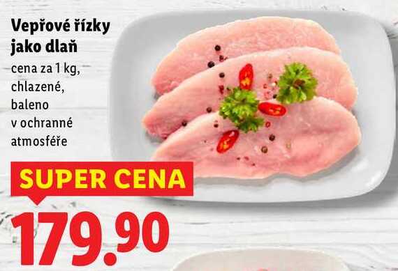 Vepřové řízky jako dlaň, cena za 1 kg