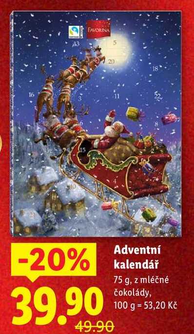 Adventní kalendář, 75 g