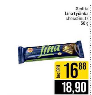 Sedita Lina tyčinka choco&nuts 50 g