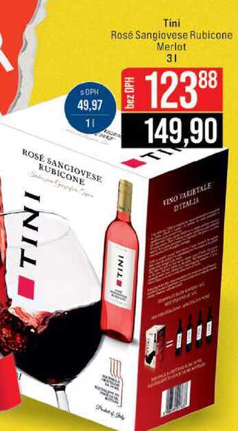 Tini Rosé Sangiovese Rubicone Merlot 3l